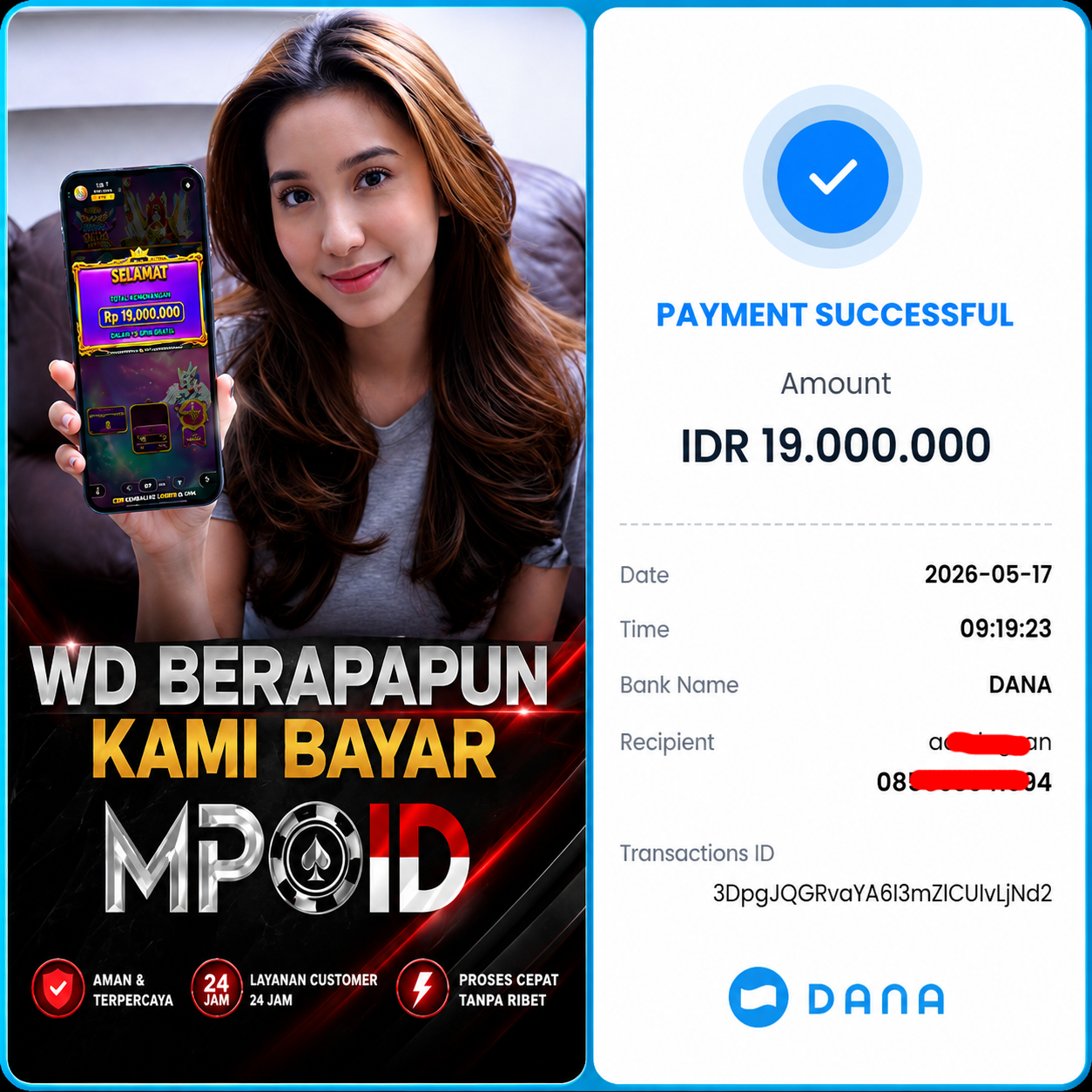 ▶BUKTI WD 19JUTA